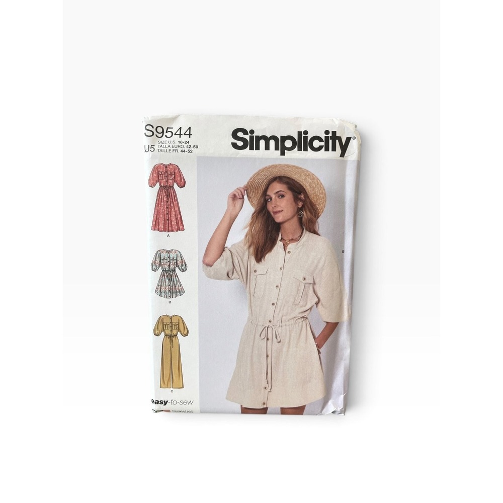 Simplicity S9544 Sewing Pattern Women 16-24 Multi Dress Jumpsuit Easy Uncut